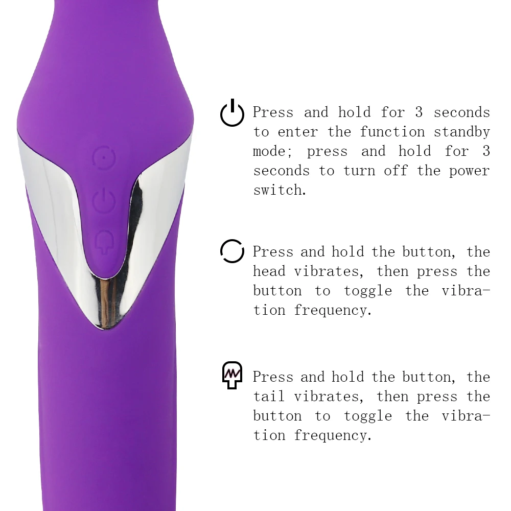 Man nuo Dual Head Vibrator 360 Rotating Sex Toys for Women AV Wand Vagina Massager G-Spot Powerful Adult Product | Красота и здоровье