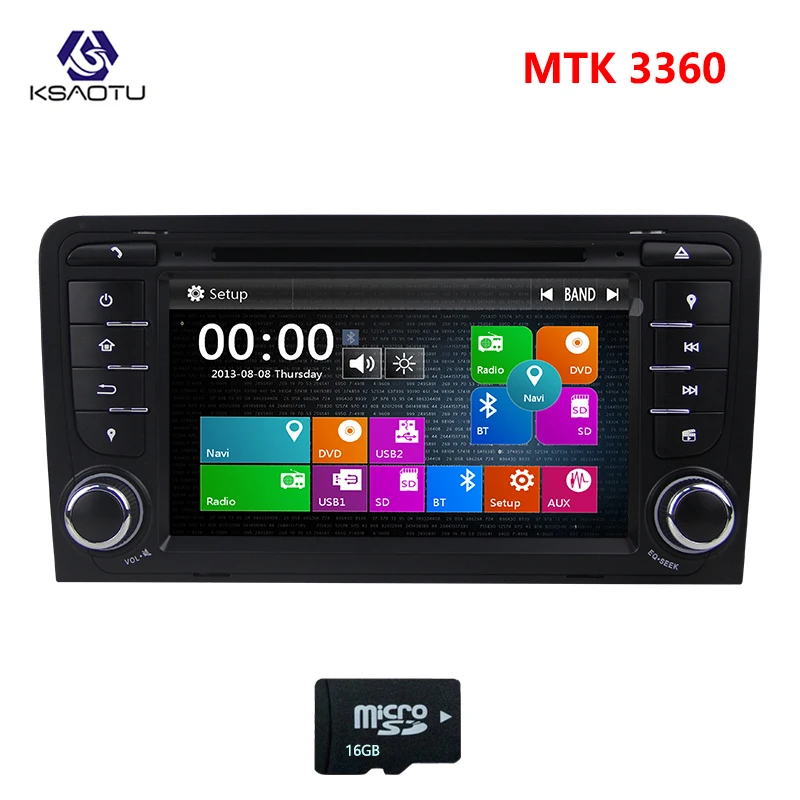 KSAOTU 7 &quotDAB + Win8 UI автомобильный DVD плеер SD GPS для AUDI A3 (2003 2011) S3 RS3 RNSE PU|Автомагнитолы| |