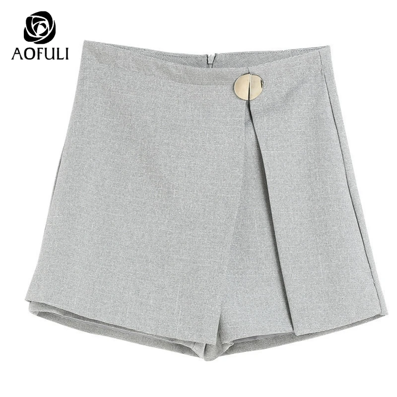 Женские ассиметричные шорты AOFULI летние большого размера L/XL/5XL A3566|Женские шорты| |