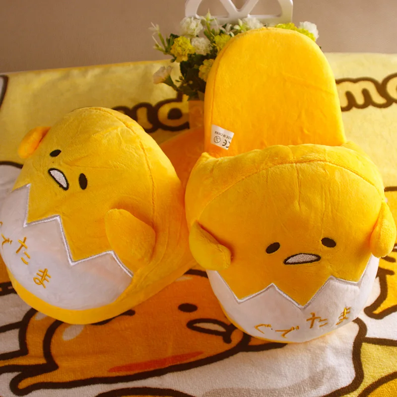 IVYYE Gudetama/тапочки с героями мультфильмов; зимние теплые шлепанцы; домашняя обувь с куклами; Мягкие плюшевые игрушки; милые тапочки; рождественские подарки в стиле унисекс