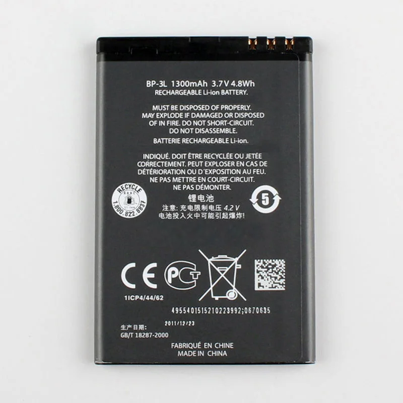 Аккумулятор ISUNOO мобильный телефон BP 3L BP3L Для Nokia Asha 303 Lumia 505 510 610 610C 710 сменный