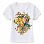 Детская одежда, футболка с Марио, Боузер, футболка для мальчиков и девочек рубашки для малышей