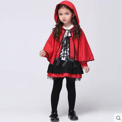 

girls red cape kids Little Red Riding Hood cape children's party clothing