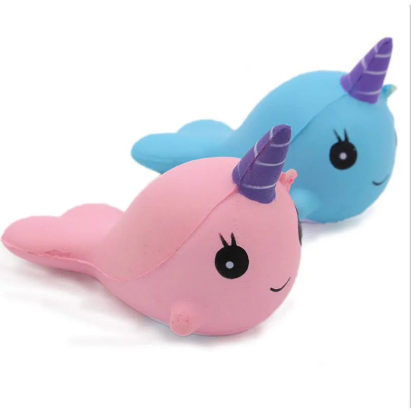 Разные цвета игрушки Kawaii милый Единорог Squishy Розовый Кит Милли мультфильм