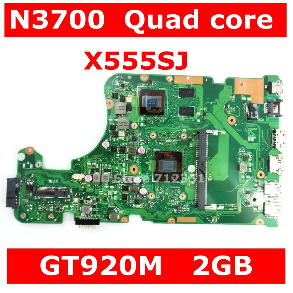 Материнская плата X555SJ N3700 четырехъядерный процессор GT920M 2 ГБ для ASUS X555 X555S K555S A555S