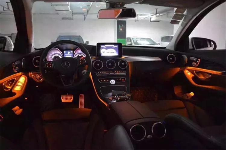 C Класс w205 Твиттер аудио интерьерная атмосферная подсветка для W205 C180 C200 C43 C63 3D акустическая звуковая система