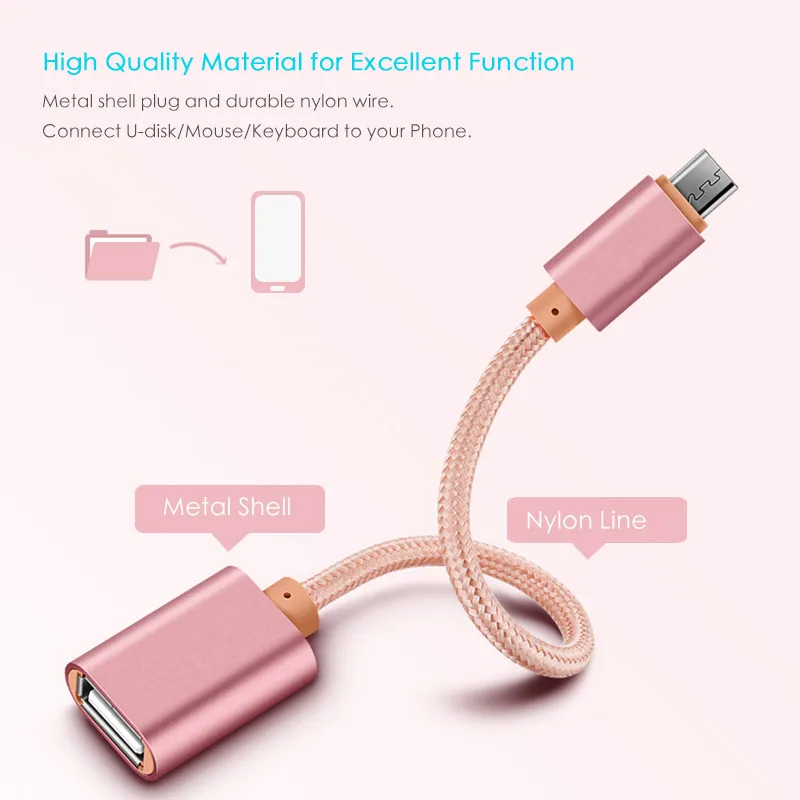 SUPTEC Micro USB Женский OTG кабель адаптер для samsung S6 S7 Xiaomi huawei lenovo sony камера планшетный конвертер для синхронизации данных телефона