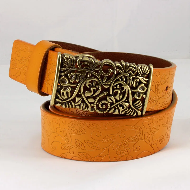 Ремень женский из натуральной кожи с пряжкой | Аксессуары для одежды