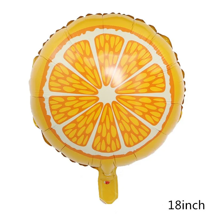 18inch Orange Новые фрукты овощи мультфильм арбуз/ананас/авокадо фольги воздушный шар День рождения декоративный шар для вечеринки мороженое прекрасные детские игрушки - Цвет: 18inch Orange