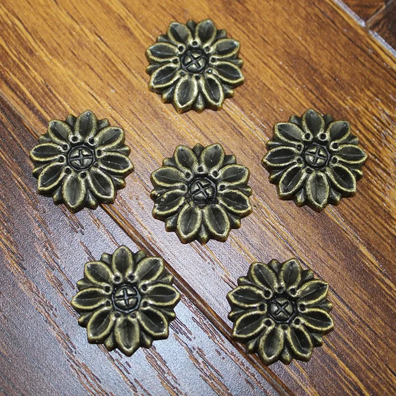 Винтажный Кабошон из сплава старинный цветочный уголок металлические украшения