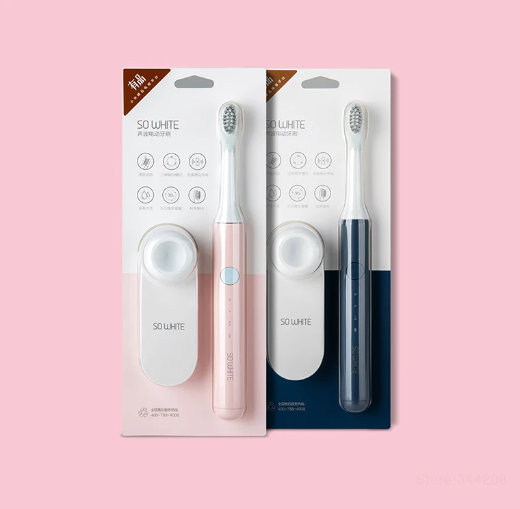 XIAOMI SO WHITE звуковая электрическая зубная щетка Ультра звуковая Автоматическая Водонепроницаемая USB перезаряжаемая зубная щетка Xiaomi Mijia EX3