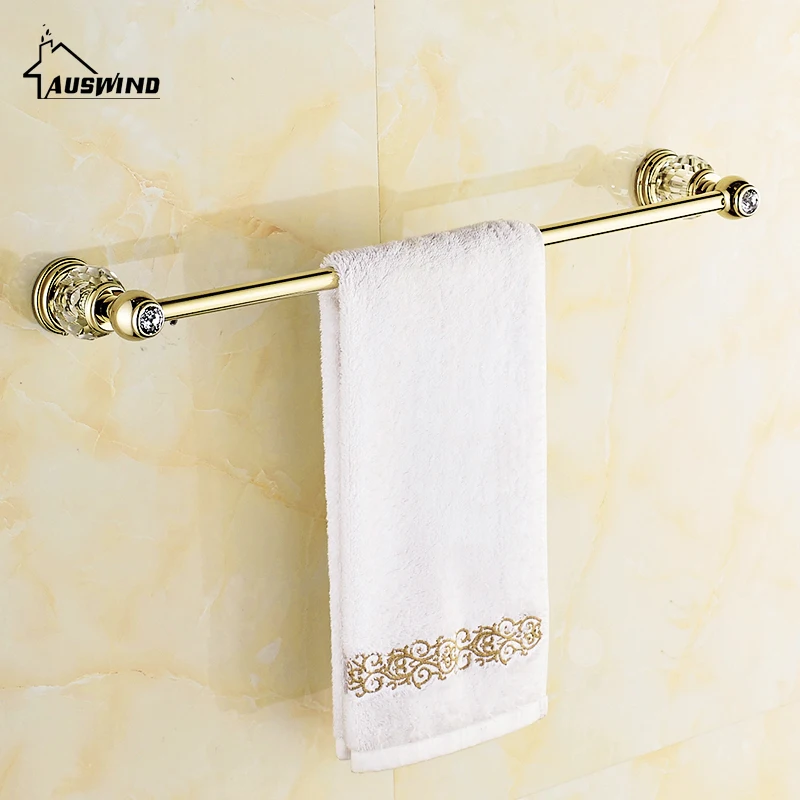 solid brass crystal bathroom accessories set polish finish gold bathroom hardware set europe antique bathroom products st1 free global shipping