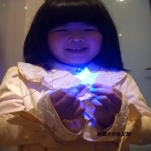 50 шт./лот прозрачное акриловое светящееся звезда дельфин сердце мигание LED