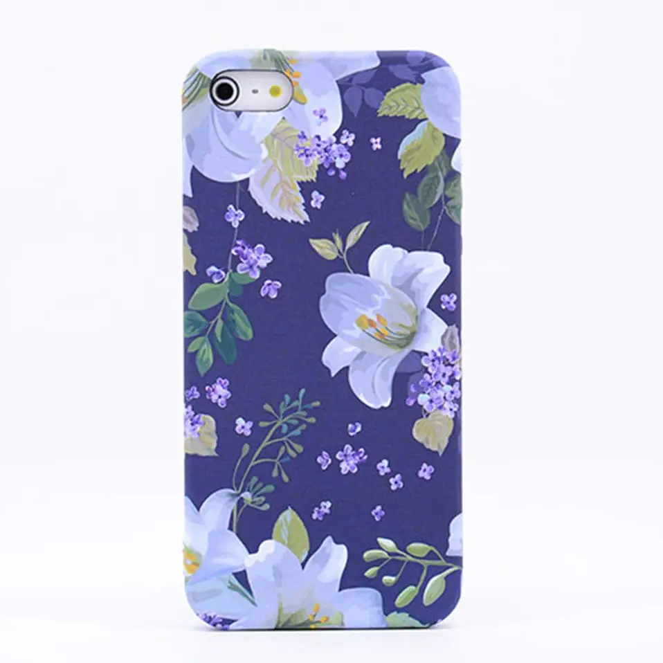 Silicone Soft TPU Phone case For iPhone 6 6S Floral Cover 7 8 X Flower Pattern Plus Funda coque |