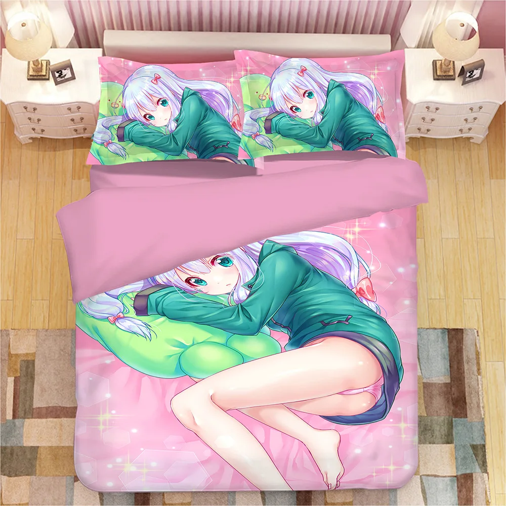 Izumi Sagiri 3D мультфильм постельное белье с аниме набор пододеяльник наволочка эротический комикс учитель Утешитель комплект постельного белья Постельное белье(без простыни