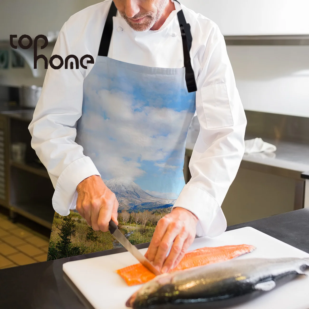 Tophome Кухонный Фартук Hokkaido обои с принтом регулируемые фартуки из парусины без