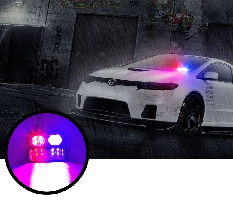 12 В 24 Вт светодиодная вспышка аварийный светильник Стробоскопическая Лампа