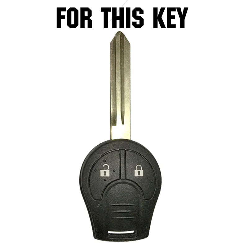 

Силиконовый чехол для ключей AX с дистанционным управлением, чехол для Nissan Note Micra Juke Qashqai Tiida X-Trail Cube NV200, держатель для кожи, 2 кнопки