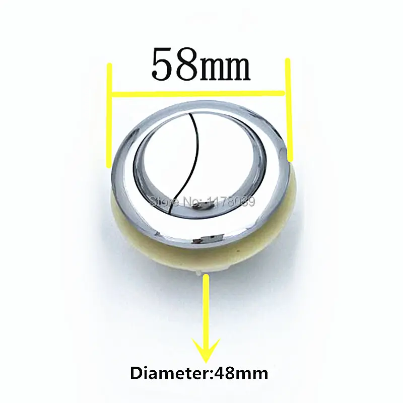 Верхний диаметр 58 мм круглая кнопка для туалета двойная установки 48 детали