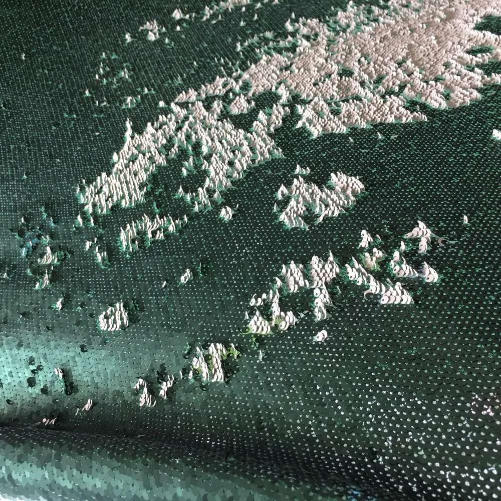 Оптовая продажа 1 ярд зеленая ткань с блестками блестящая вышитая сетчатая