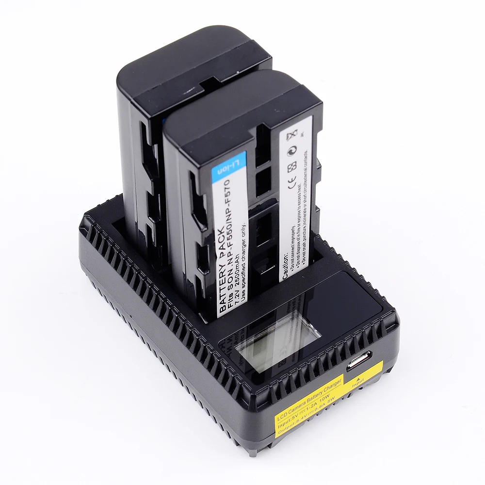USB ЖК дисплей два слота быстрое Цифровое зарядное устройство для аккумулятора Sony