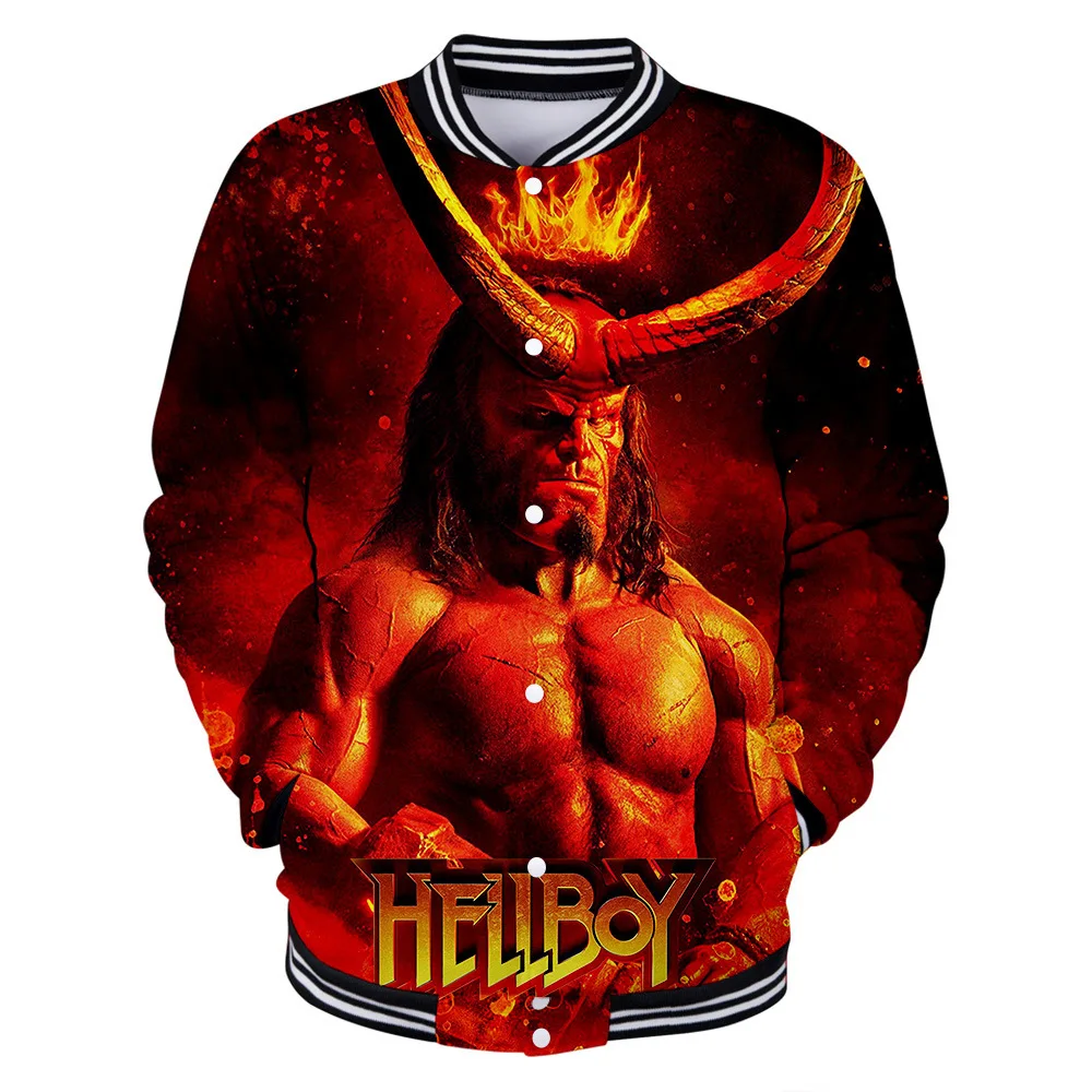 3D Hellboy фильм комикс Толстовка для женщин мужчин супер герой бейсбольные куртки