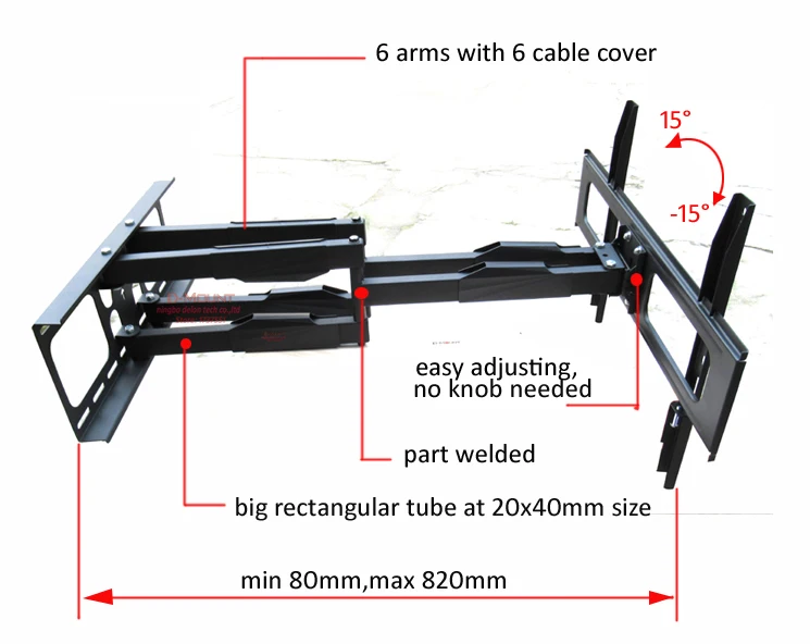 (Новый) DL D A64L 60 кг 70 &quot65&quot 600x400 выдвижной сверхмощный поворотный кронштейн с