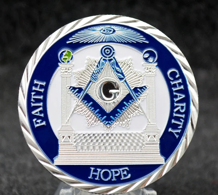 FAITH CHARITY &amp HOPE silver plated Masonic medals coins Freemasonry collectibles Proud Freemason drop shipping | Дом и сад