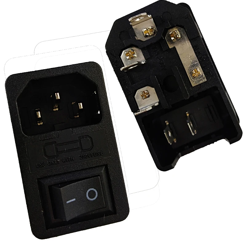 IEC 320 C14 розетка на входе 2Pin переключатель плавленый предохранитель разъем 10A 250 В