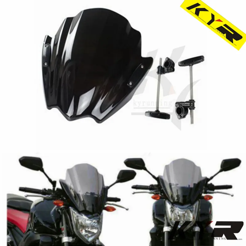 Для Yamaha FZ6 Fazer S2 2004-2009 XJ6 Diversion XJ6N 2009- пластиковый велосипед мотоцикл/мотоцикл лобовое стекло/Ветровое стекло черный