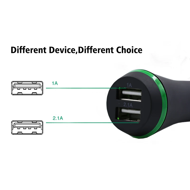 10X автомобильное зарядное устройство двойной USB быстрая зарядка для iPhone 6 6s 7 8 Plus samsung S8 S9 S10 Xiaomi huawei Rubbe мини адаптер для мобильного телефона