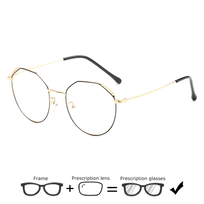 Модные женские очки с полигональной оправой для близорукости чтения одиночная