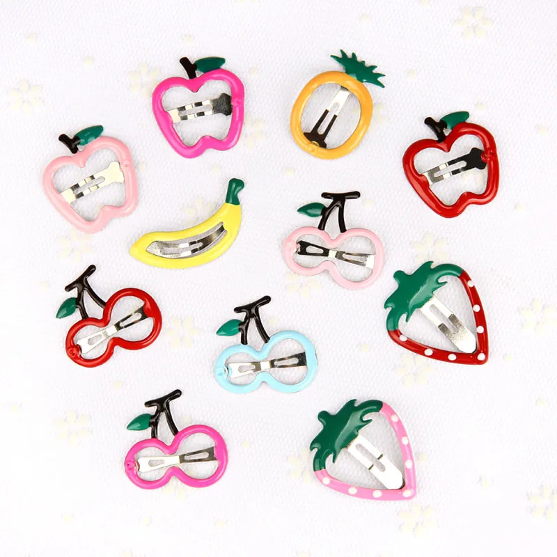 2 pcs Cute Strawberry Frunt Hair Clips Headwear Barrette Pineapple Banana kids Lovely Cherry pins Accessories |