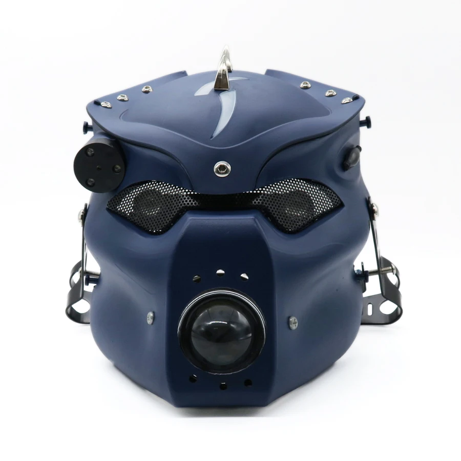 Новая мотоциклетная Синяя светодиодная фара с черепом кронштейном для Harley Honda