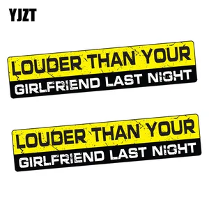 Светоотражающая наклейка на автомобиль YJZT, 15 см х 3 см, в 2 раза громче, чем ваша девушка прошлой ночью, C1-7503