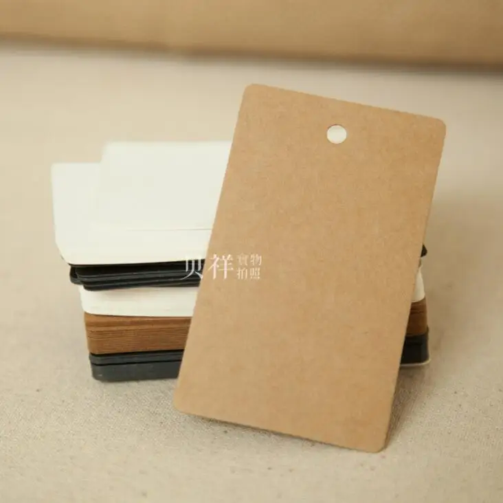 Бесплатная доставка 9*5 4 см Стоковая пустой крафт бумага ярлыки для подарков