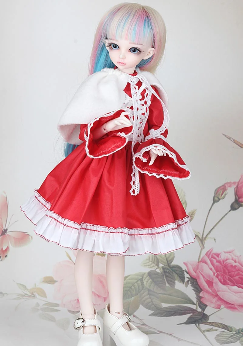 1/3 1/4 1/6 BJD Кукла SD одежда красное платье DIY для девочек Бесплатная доставка|bjd dress|1/6