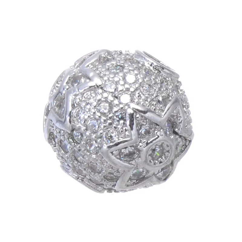 10 мм микро проложить ювелирные изделия Bijoux циркон цветок бусины для изготовления