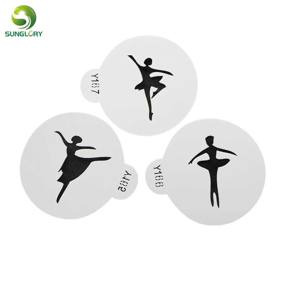 

Мини 3 шт., для танцев, для девочек, для украшения торта, трафареты, для кекса, шаблоны, формочки, трафареты для печенья, инструменты для выпечк...