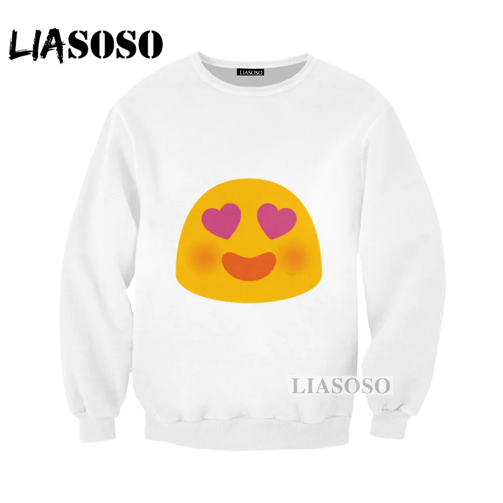 Liasoso новый мультфильм милый смайлик обувь для мужчин и женщин толстовка 3D цветной