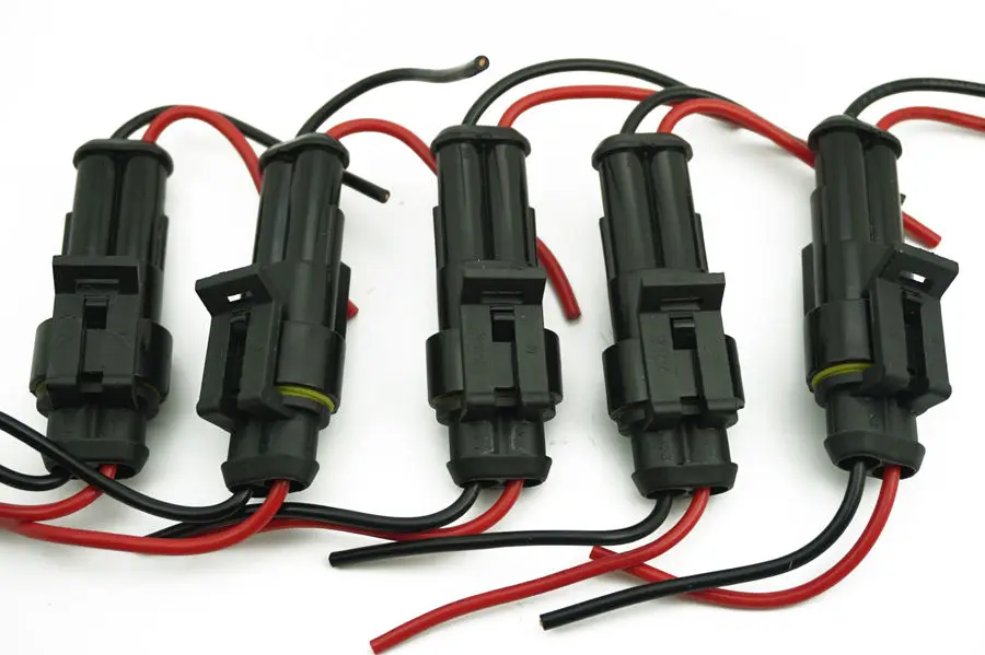 5 шт./лот бесплатная доставка 2-контактный водонепроницаемый кабель соединители