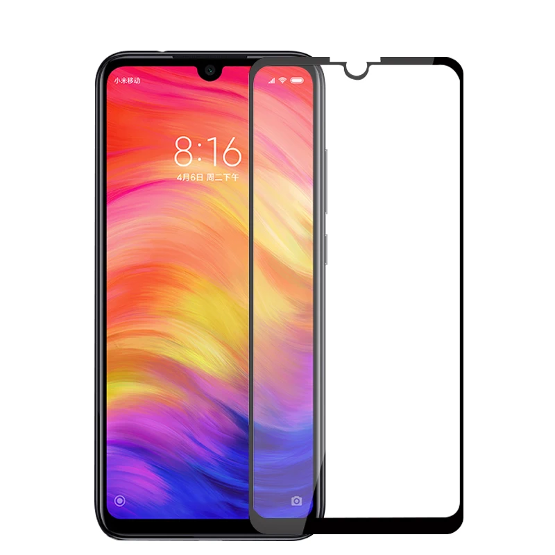 Полное покрытие из закаленного стекла для Xiaomi Redmi 7 Note 7 Pro Note7, Защитное стекло для экрана, Защитная пленка для Redmi Note 7