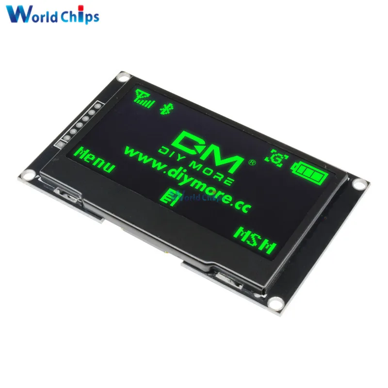 2,4" дюймовый ЖК-экран 12864 128X64 OLED дисплей модуль IIC IEC SPI серийный C51 STM32 SSD1309 для Arduino белый/синий/зеленый/желтый