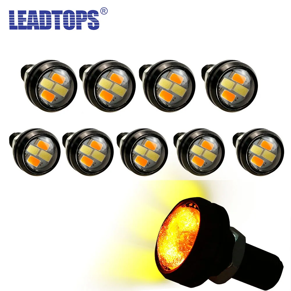 LEADTOPS 10pcs 23mm Car styling LED DRL Eagle Eye Daytime Runing Lights Warning Fog With Turning Signal Light 12V AUTO DB - купить по