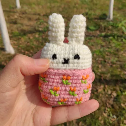 C Милый DIY вязаный чехол для Apple Airpods 1 2 Аксессуары Bluetooth наушники ручной работы чехол с мультяшным рисунком защитный чехол Декор подарок - Цвет: C
