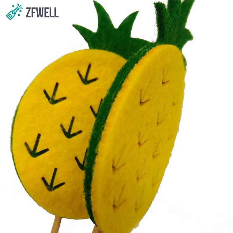 ZFWELL 5 шт./партия войлочная ткань ананас торт открытка летняя день рождения