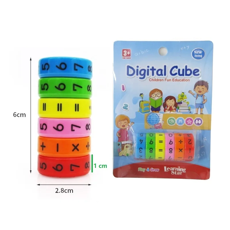 6 шт. магнитные математические цифры игрушки Монтессори детские дошкольные