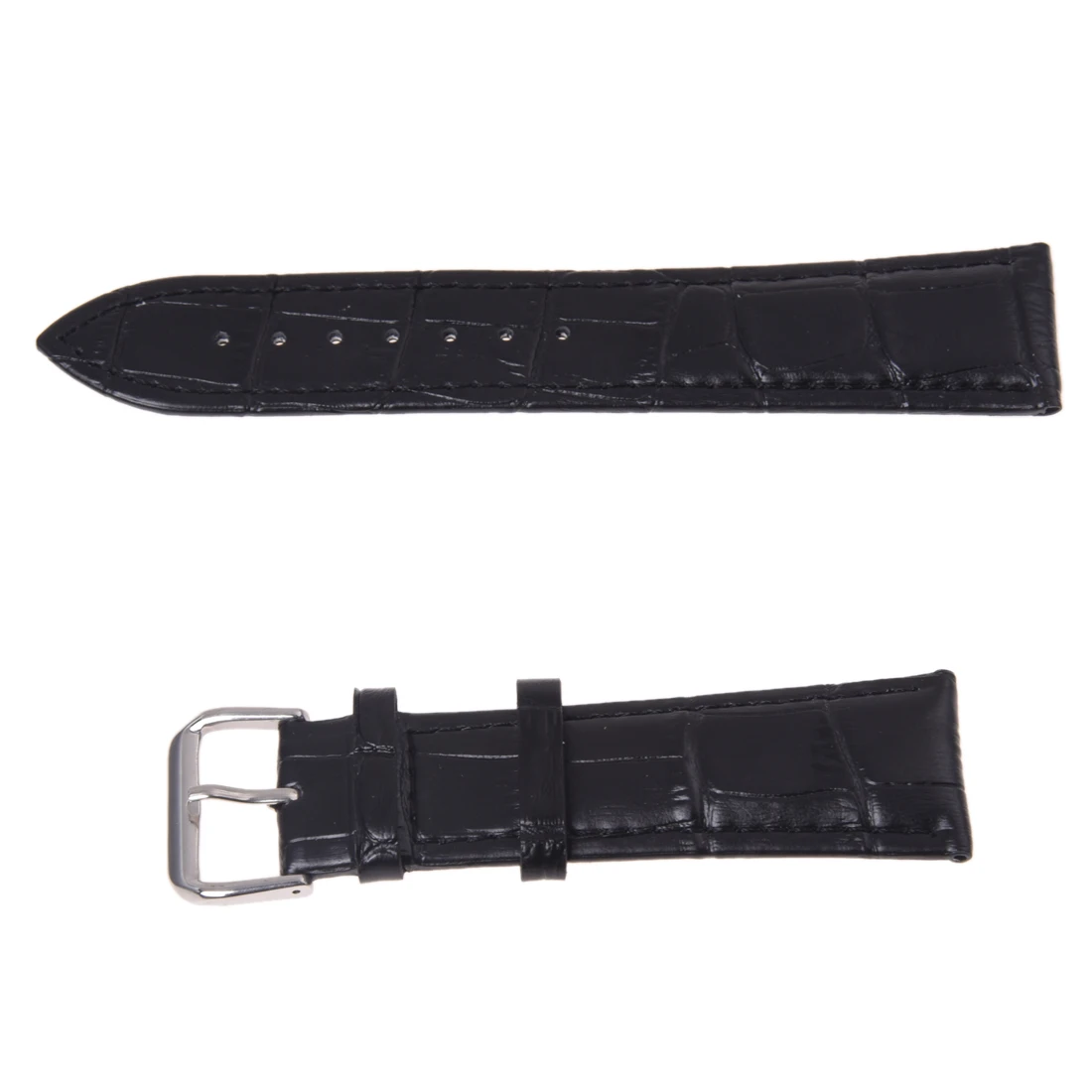 Модный черный кожаный ремешок с крокодиловым узором 24 мм браслет часы | Наручные