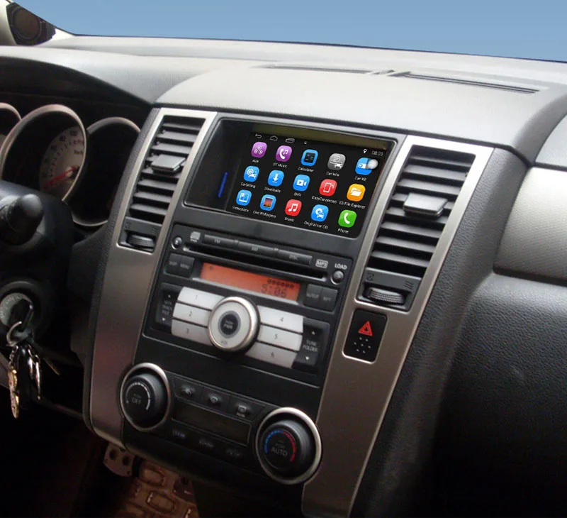Обновленный автомобильный Радио плеер Подходит для Nissan Tiida gps навигация автомобильный видео плеер WiFi Bluetooth зеркало-Ссылка Android 7,1