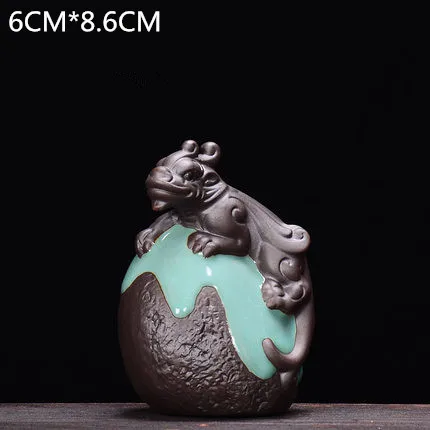 JIA-GUI Луо фиолетовая глиняная Улитка Черепаха Цикада отважных солдат чайный набор кунг-фу чайные украшения в виде домашних животных чайная церемония улитки N014 - Цвет: 1